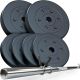 ScSPORTS Sada činek 20 kg s dlouhou osou 140 cm