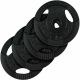 Litinové závaží 4x1,25 kg s úchyty, průměr 31 mm, černé