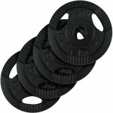 Litinové závaží 4x1,25 kg s úchyty, průměr 31 mm, černé