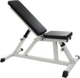 ScSPORTS Nastavitelná posilovací lavice, 200 kg, bílá/černá