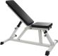 ScSPORTS Nastavitelná posilovací lavice, 200 kg, bílá/černá