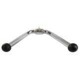 Tricepsová v-grip tyč, chrom, otočná, gumové konce