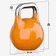 Gorilla Sports Soutěžní kettlebell, oranžový, 28 kg