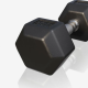 Gorilla Sports Šestihranná pogumovaná činka, 10 kg