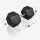 Gorilla Sports Šestihranná pogumovaná činka, 25 kg