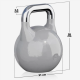 Gorilla Sports Soutěžní kettlebell, šedý, 36 kg