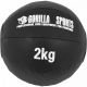 Gorilla Sports Sada kožených medicinbalů, 55 kg, černý