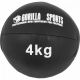 Gorilla Sports Sada kožených medicinbalů, 55 kg, černý
