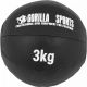 Gorilla Sports Sada kožených medicinbalů, 6 kg, černý