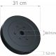 ScSPORTS Sada závaží 30 kg – plastové kotouče, 30/31 mm