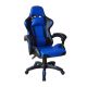 Ergonomická herní židle s polštářky, modrá