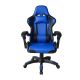 Ergonomická herní židle s polštářky, modrá