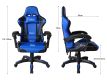 Ergonomická herní židle s polštářky, modrá