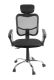 Kancelářská židle s nastavitelnou opěrkou hlavy, černá