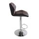 Sada 2 barových židlí hnědých – otočné, výškově nastavitelné