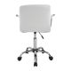 Otočná kancelářská židle s chromovanými područkami, bílá