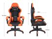 Ergonomická herní židle Racing Supreme Pro, černo-oranžová