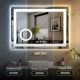 LED zrcadlo 80 × 60 cm s kosmetickým zrcátkem, 3× zvětšení