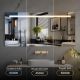 LED zrcadlo 90 × 70 cm s horním světlem a odmlžováním