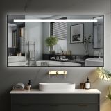 IREDA Koupelnové zrcadlo s LED osvětlením, 100 x 75 cm