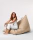 Sedací vak pyramida, 145 x 35 cm, světle hnědý