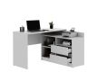 Rohový psací stůl, bílá