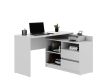 Rohový psací stůl, bílá