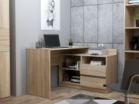 Rohový psací stůl, barva dub