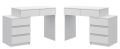 Stůl se zásuvkami, 78 x 90 x 47 cm, bílá
