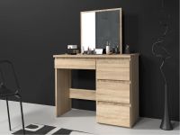 Toaletní stolek se zrcadlem a zásuvkami, barva dub sonoma