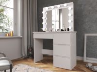 Toaletní stolek s LED osvětlením, bílá