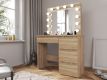 Kosmetický stolek s osvětlením, 94 cm, barva dub sonoma
