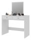 Toaletní stolek s velkým zrcadlem a 2 zásuvkami, bílý 100 cm