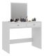 Toaletní stolek s velkým zrcadlem a 2 zásuvkami, bílý 100 cm