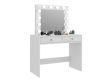 Toaletní stolek se zrcadlem a LED osvětlením, bílý, 100 cm