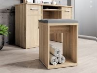 Taburet se sedákem pro toaletní stolek, barva dub