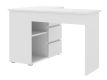 Rohový počítačový stůl se zásuvkami, bílá