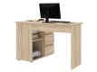 Rohový počítačový stůl se zásuvkami, barva dub sonoma