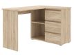 Rohový počítačový stůl se zásuvkami, barva dub sonoma