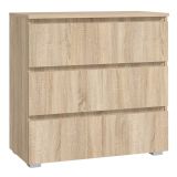 Komoda se třemi zásuvkami 80 cm, barva dub sonoma