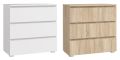 Komoda se třemi zásuvkami 80 cm, barva dub sonoma