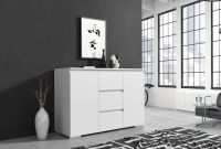 Komoda se zásuvkami, 120 cm, bílá