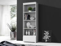 Otevřená police, 183 x 65 x 37 cm, bílá