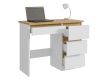 Dětský psací stůl 94 cm, bílý/dub artisan, 4 zásuvky