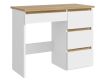 Dětský psací stůl 94 cm, bílý/dub artisan, 4 zásuvky
