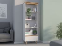 Otevřená police, 197 x 65 x 37 cm, bílá