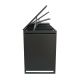 Kovový přístřešek pro 4 popelnice, antracit, 264×116×80 cm