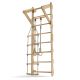Dětské dřevěné žebřiny s hrazdou, kruhy, provazovým žebříkem