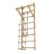 Dětské dřevěné žebřiny s hrazdou, kruhy, provazovým žebříkem