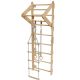Dětské dřevěné žebřiny s hrazdou, kruhy, provazovým žebříkem